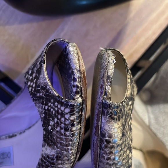 Jimmy Choo Snakeskin Peep Toe Pumps…Size 37 - Picture 5 of 7